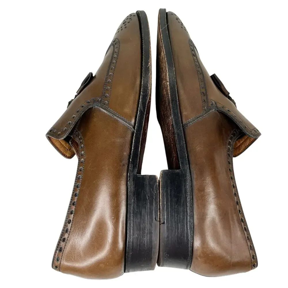 Ambassador Mens Dress Shoes Hollaus Collection Brown 8 C Tassel Slip On